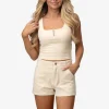 All Day Corduroy Crop Tank Top